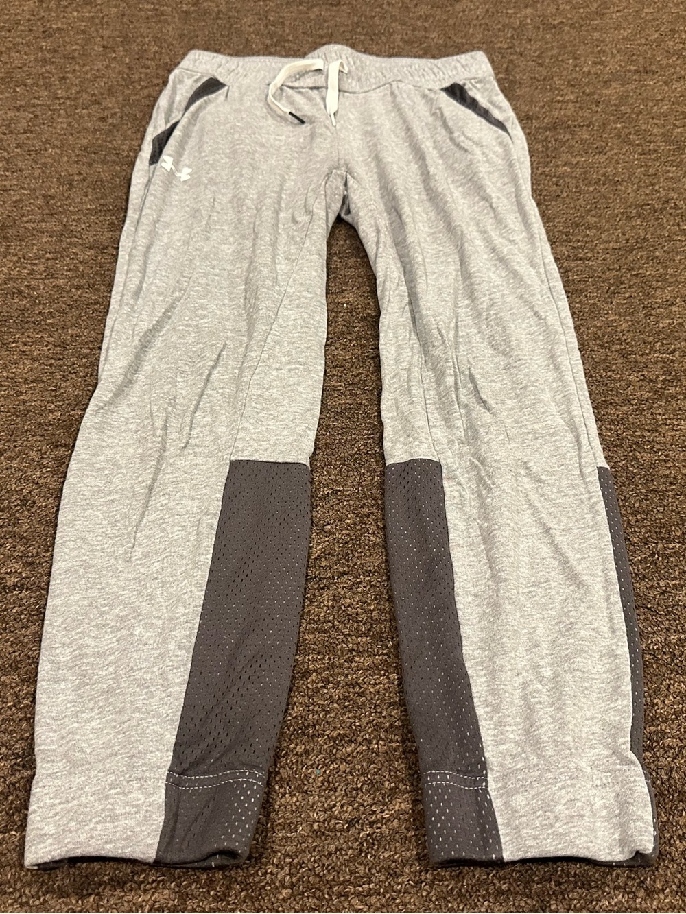 Under Armour Gray & Dark Gray S Active Joggers pants gym bottoms pockets